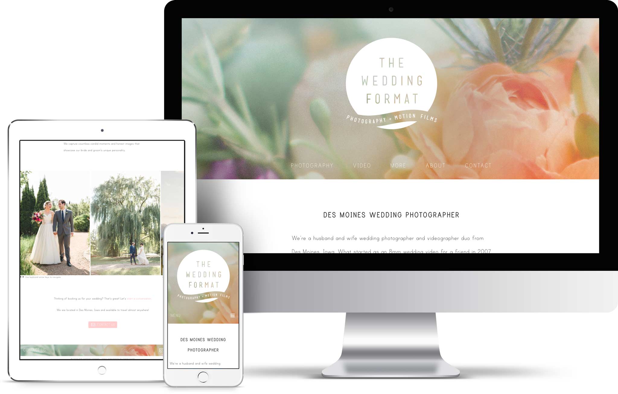 The Wedding Format website design