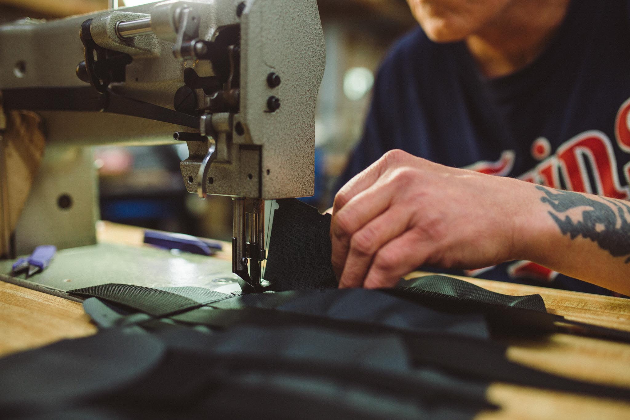 Granite Gear backpack in production