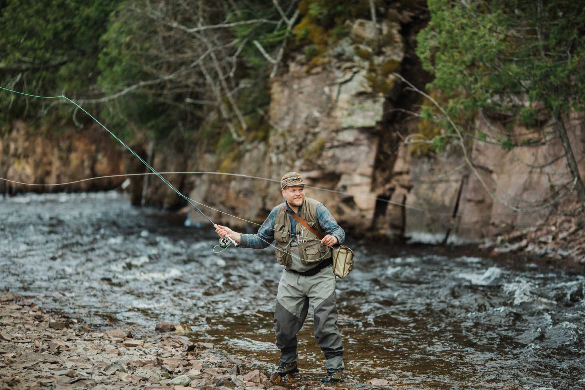 Flyrod lifestyle product photography.
