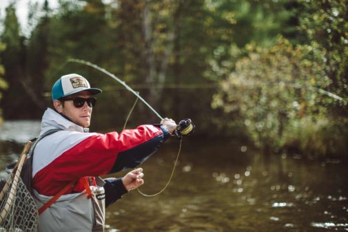 Ryan Borts fly fishing Au Sable River in Michigan
