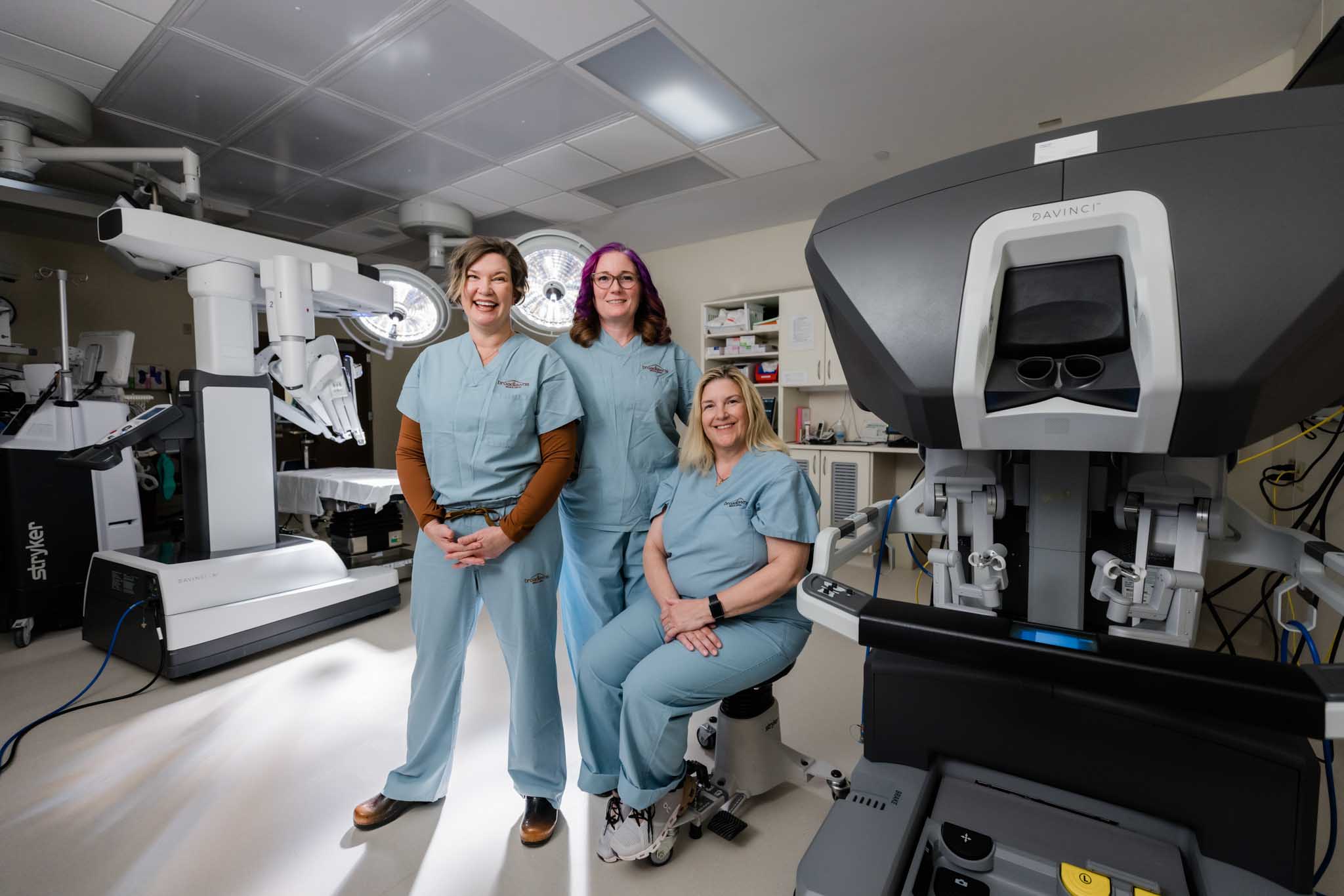 doctors with surgical robot